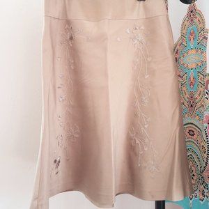 H&M A-Line Skirt in Gold (Tried On, Never Worn)